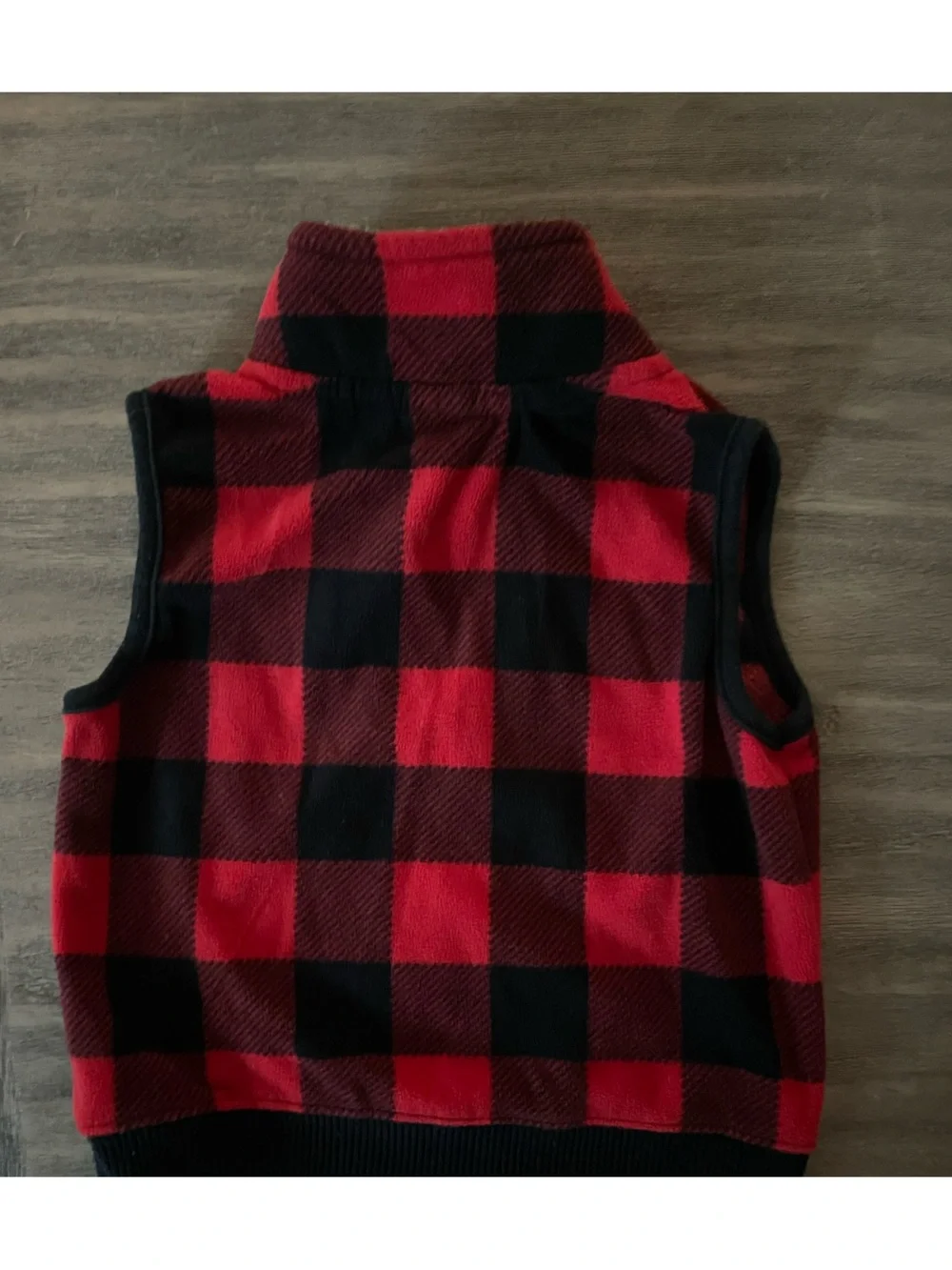 Carter's Red and Black Buffalo Plaid Sherpa-Lined Vest